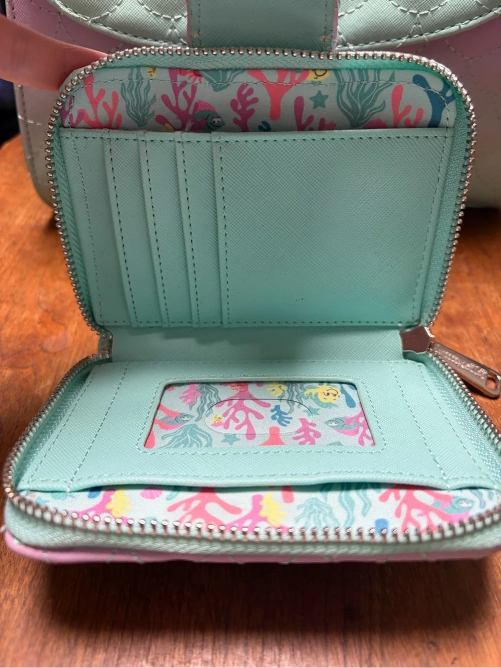 Loungefly Little Mermaid crossbody purse and matching wallet
